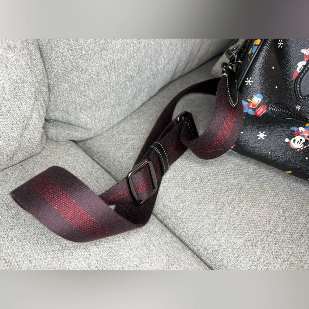 Disney X Coach Rowan Satchel With Holiday Print - Picture 6 of 6